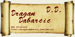 Dragan Dabarčić vizit kartica
